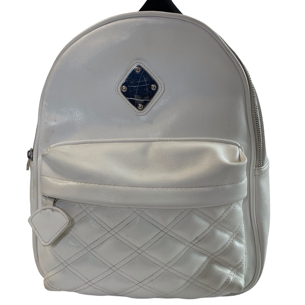 Claire’s Mini Quilted Backpack Off White